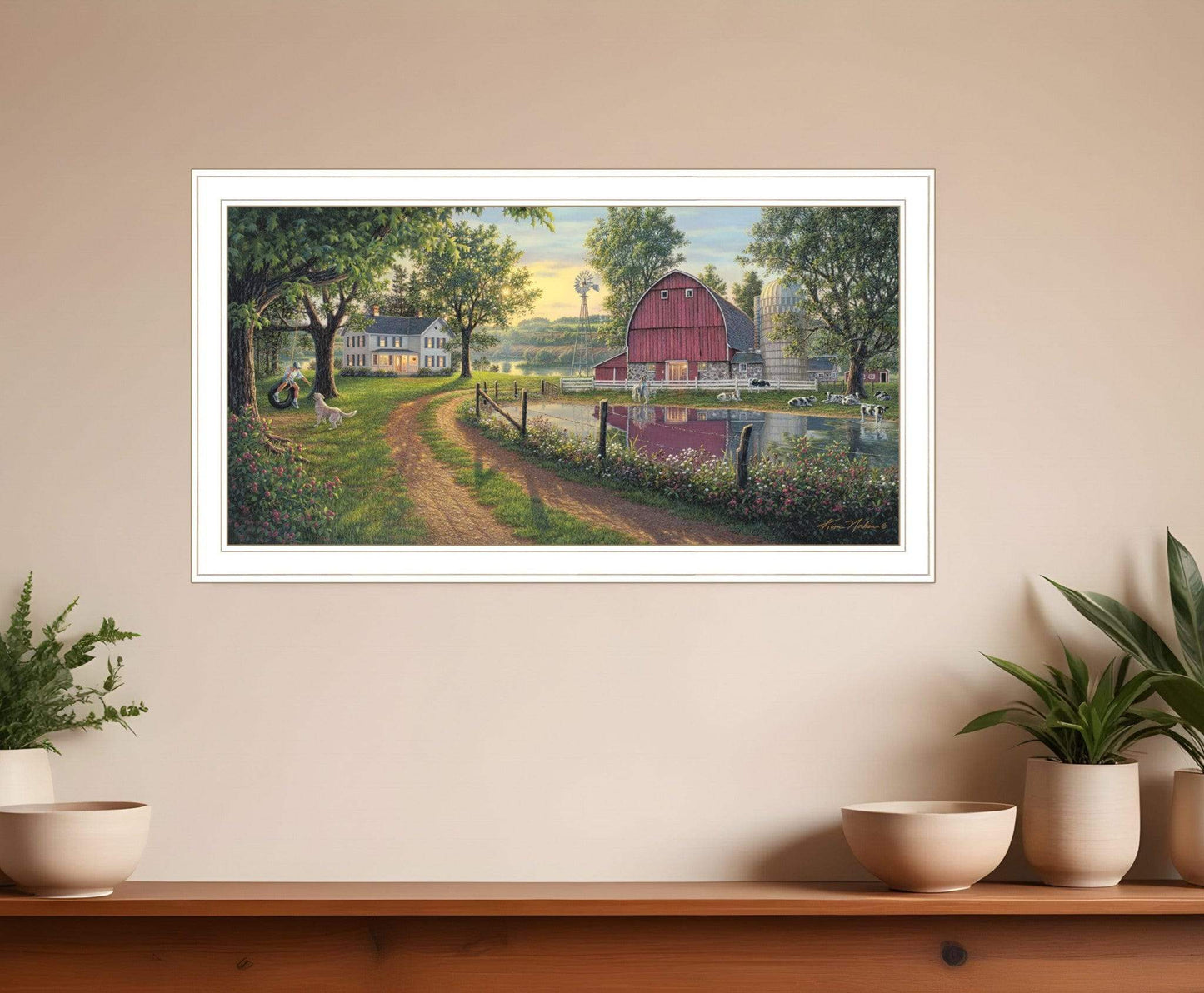 The Road Home 10 White Framed Print Wall Art - Homeroots - Flyclothing LLC