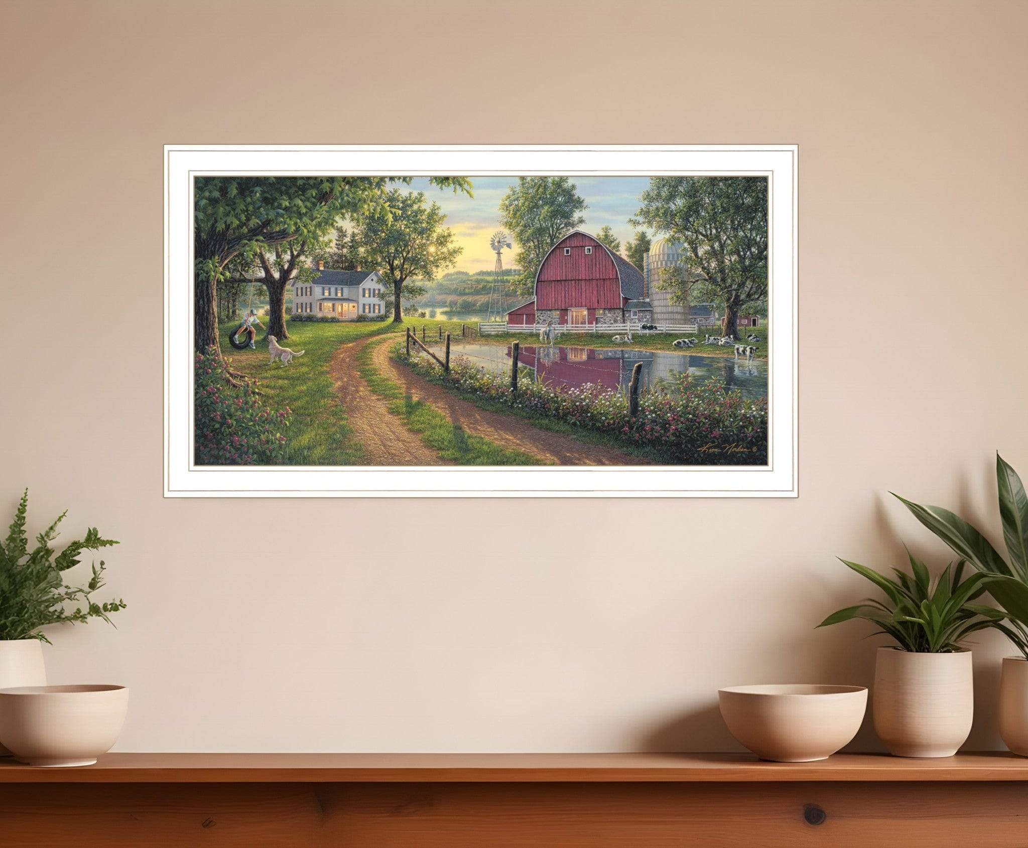The Road Home 10 White Framed Print Wall Art - Homeroots - Flyclothing LLC