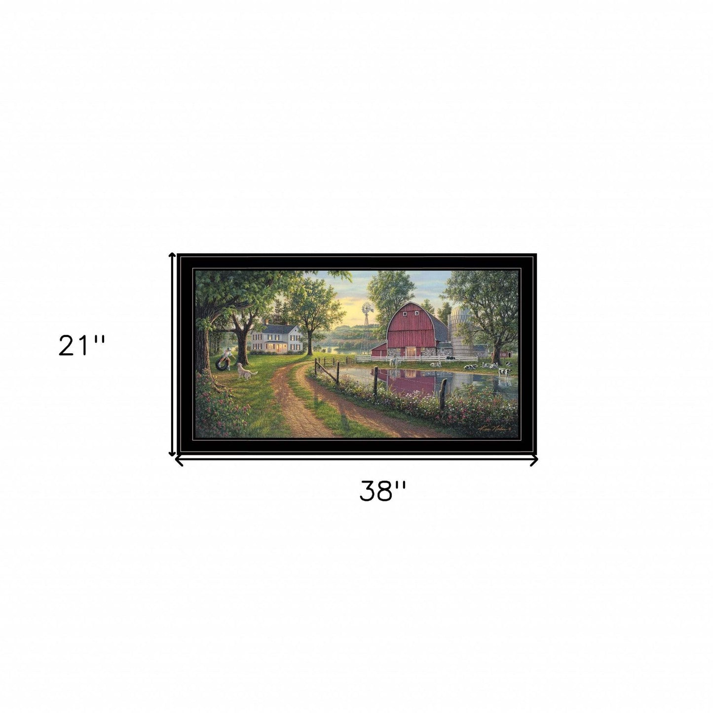 The Road Home 12 Black Framed Print Wall Art - Homeroots - Flyclothing LLC