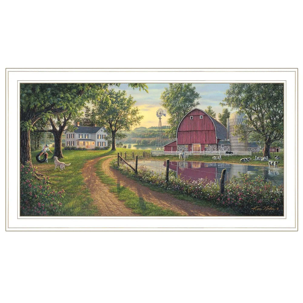 The Road Home 13 White Framed Print Wall Art - Homeroots - Flyclothing LLC