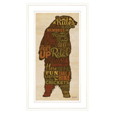 Cabin Rules 3 White Framed Print Wall Art - Homeroots