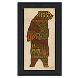Cabin Rules 4 Black Framed Print Wall Art - Homeroots