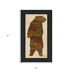 Cabin Rules 4 Black Framed Print Wall Art - Homeroots