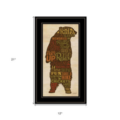 Cabin Rules 5 Black Framed Print Wall Art - Homeroots