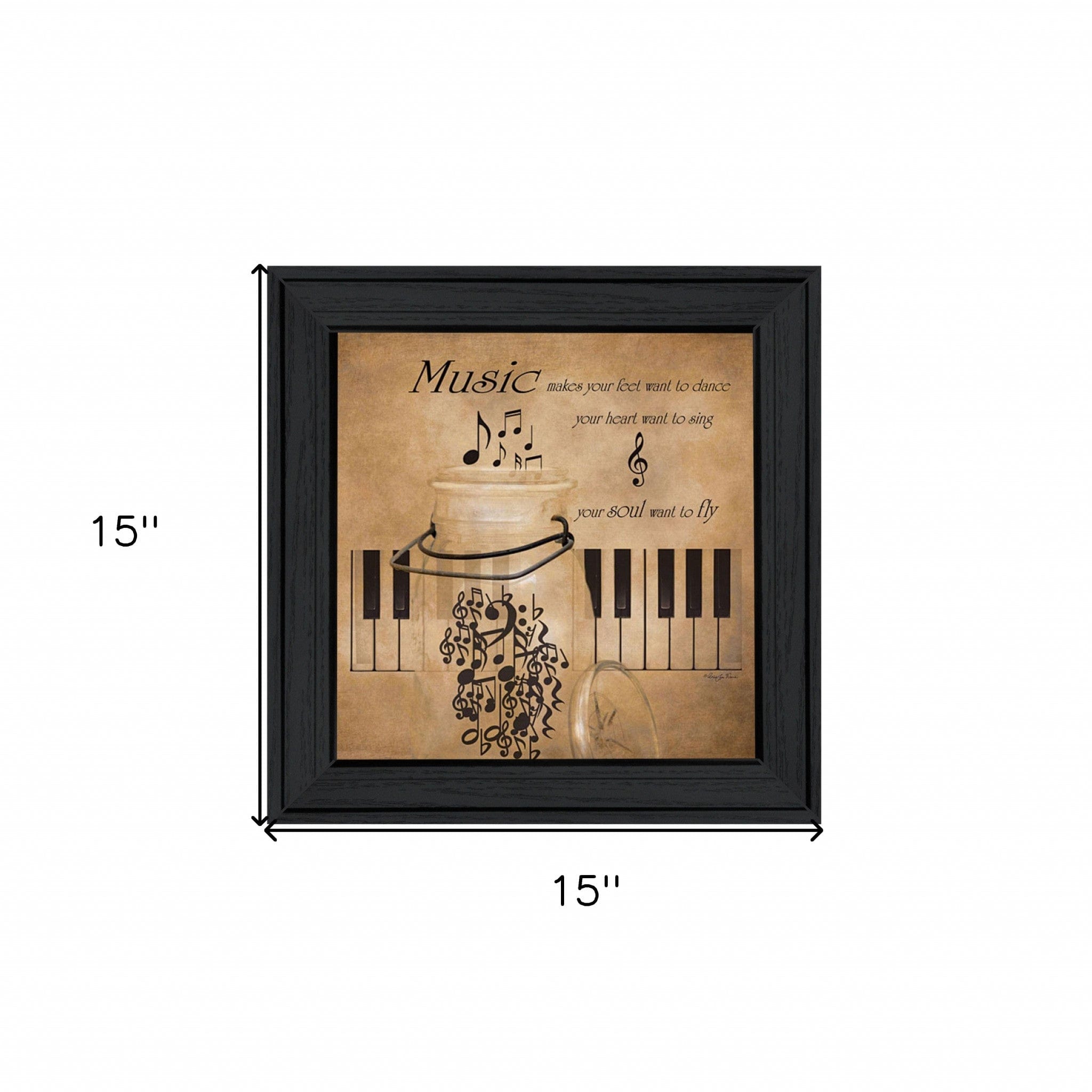 Music 3 Black Framed Print Wall Art - Homeroots