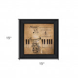 Music 3 Black Framed Print Wall Art - Homeroots