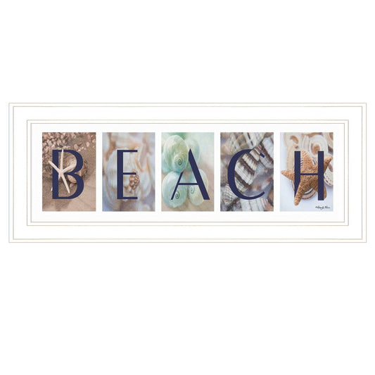 Beach 1 White Framed Print Wall Art - Homeroots