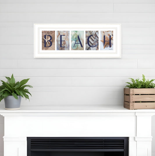 Beach 1 White Framed Print Wall Art - Homeroots