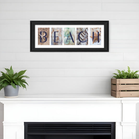 Beach 2 Black Framed Print Wall Art - Homeroots