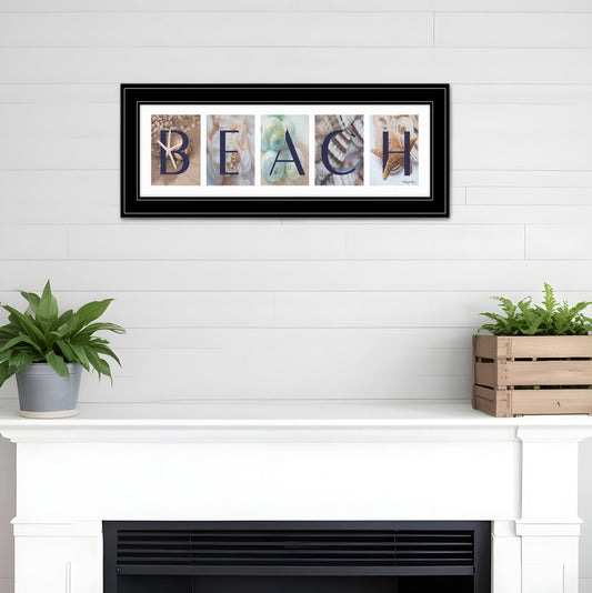 Beach 3 Black Framed Print Wall Art - Homeroots