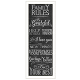 Family Rules 2 White Framed Print Wall Art - Homeroots