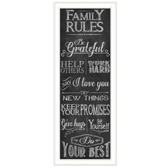 Family Rules 2 White Framed Print Wall Art - Homeroots