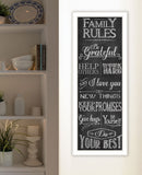 Family Rules 2 White Framed Print Wall Art - Homeroots