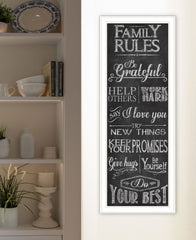Family Rules 2 White Framed Print Wall Art - Homeroots