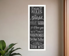 Family Rules 2 White Framed Print Wall Art - Homeroots