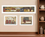 Set Of Three Country Kitchen 1 White Framed Print Kitchen Wall Art - Homeroots - Flyclothing LLC
