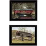 Set Of Two Bridges of 2 Black Framed Print Wall Art - Homeroots - Flyclothing LLC