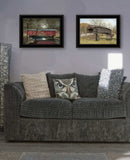 Set Of Two Bridges of 2 Black Framed Print Wall Art - Homeroots - Flyclothing LLC