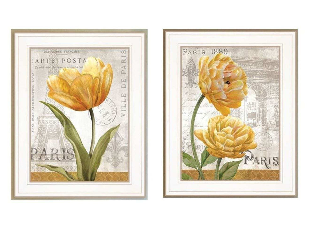 Set Of Two Paris 1 White Framed Print Wall Art - Homeroots - Flyclothing LLC