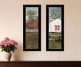 Set Of Two Country Barns 2 Black Framed Print Wall Art - Homeroots - Flyclothing LLC