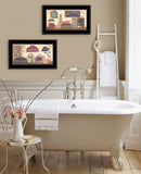 Set Of Two Bath 4 Black Framed Print Bathroom Wall Art - Homeroots