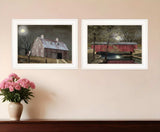 Set Of Two Midnight Moon 1 White Framed Print Wall Art - Homeroots - Flyclothing LLC
