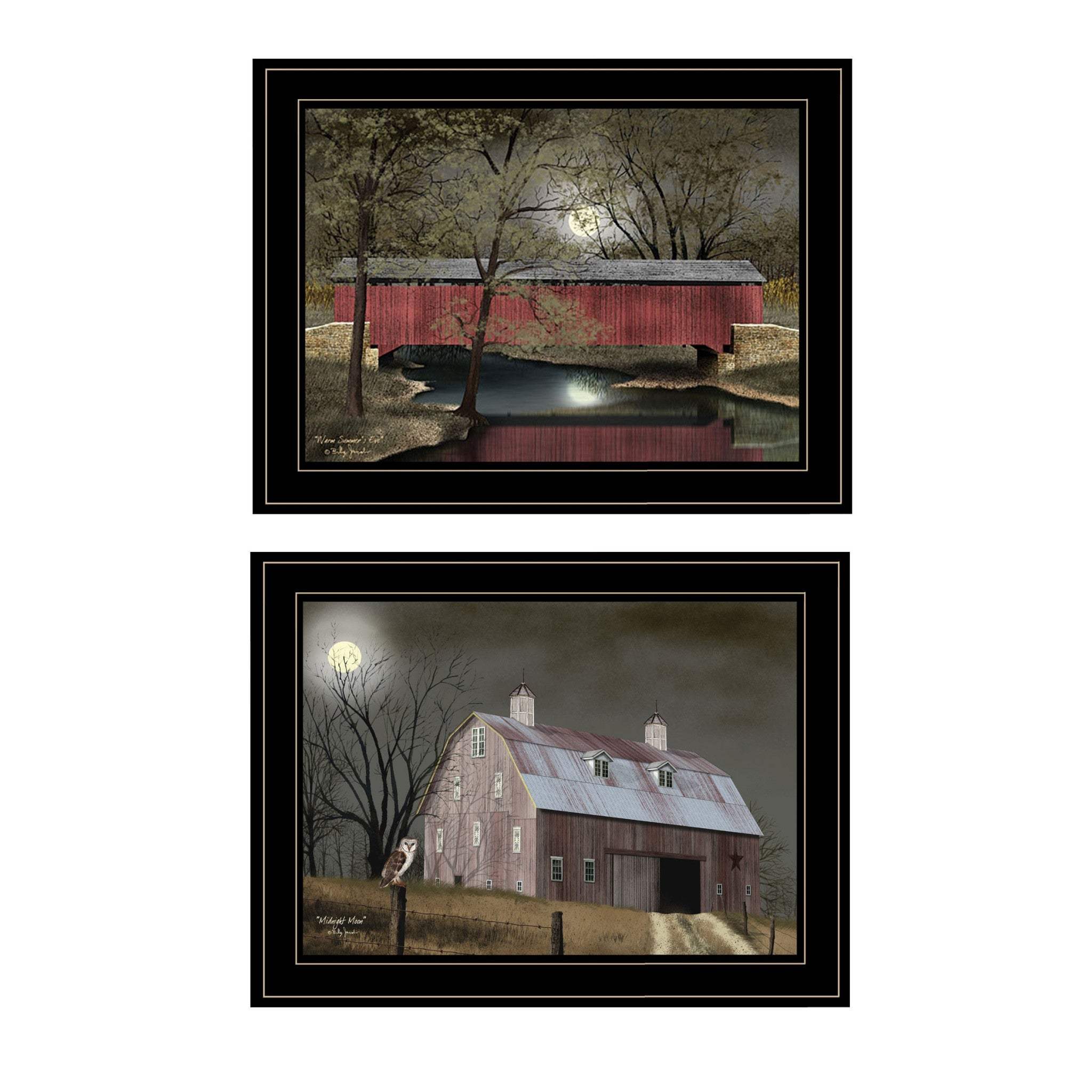 Midnight Moon Black Framed Print Wall Art - Homeroots - Flyclothing LLC