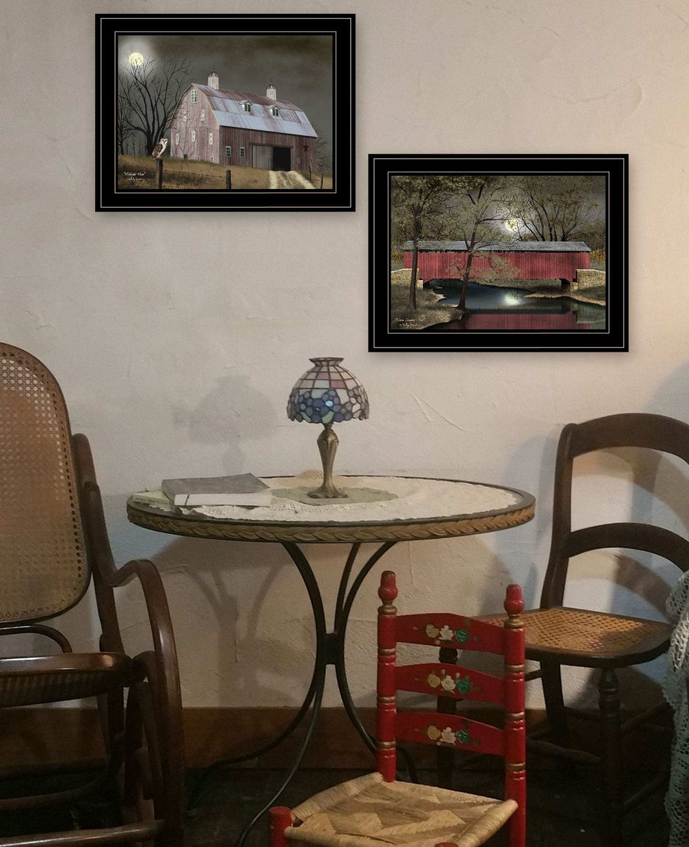 Midnight Moon Black Framed Print Wall Art - Homeroots - Flyclothing LLC