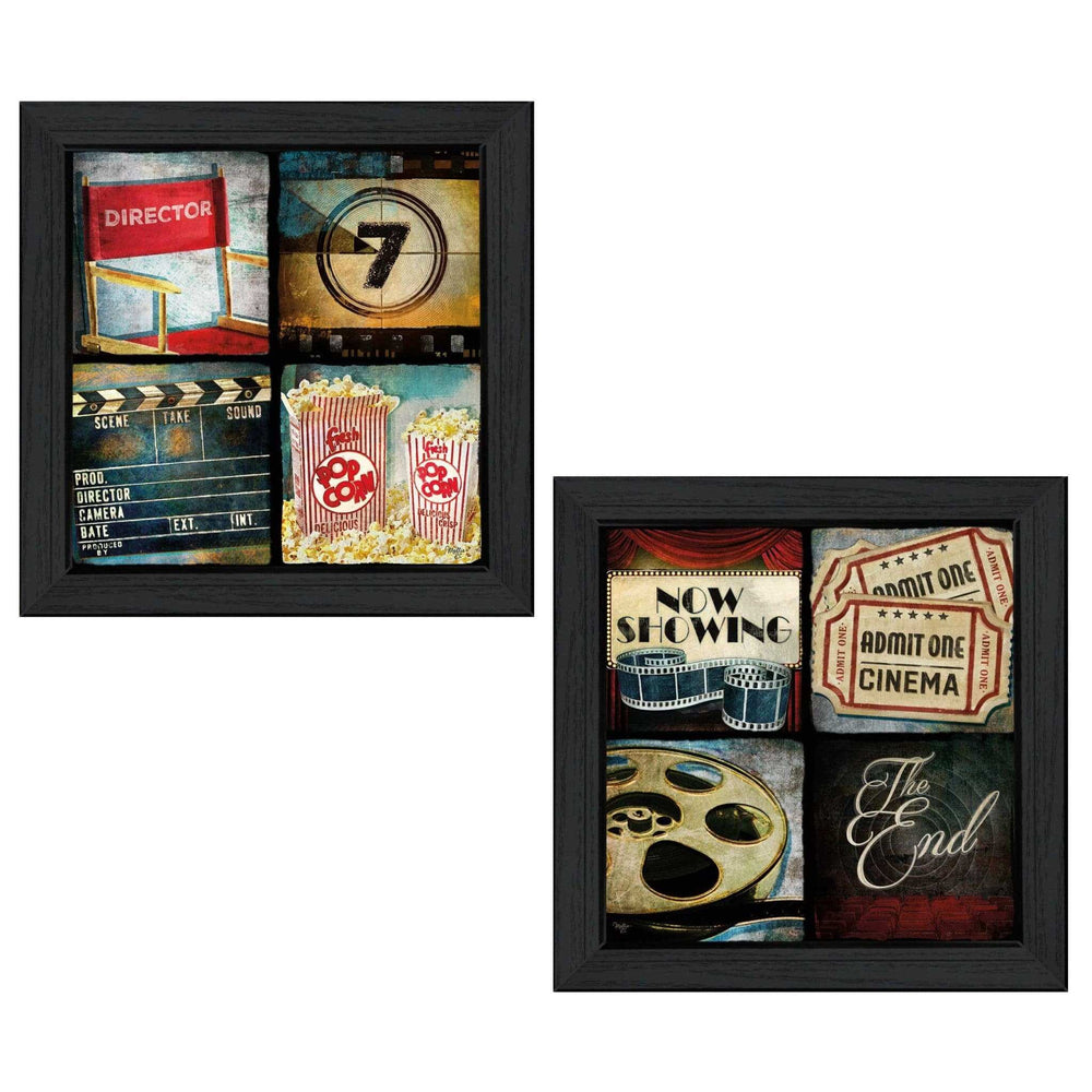 Set Of Two At The Movies 2 Black Framed Print Wall Art - Homeroots - Flyclothing LLC