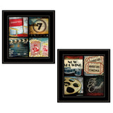 Set Of Two At The Movies Black Framed Print Wall Art - Homeroots