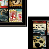 Set Of Two At The Movies Black Framed Print Wall Art - Homeroots