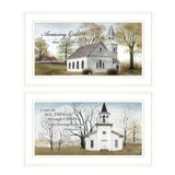 Set Of Two Amazing Grace 2 White Framed Print Wall Art - Homeroots