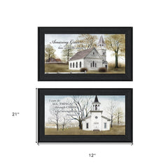 Set Of Two Amazing Grace 3 Black Framed Print Wall Art - Homeroots