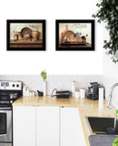 Set Of Two By Grace 3 Black Framed Print Kitchen Wall Art - Homeroots
