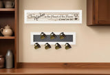 Set Of Two Kitchen Print and Mug Rack White Framed Kitchen Wall Art - Homeroots