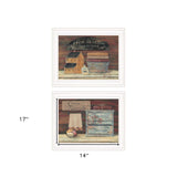 Set Of Two Hot Bath or Clean Towels 1 White Framed Print Bathroom Wall Art - Homeroots - Flyclothing LLC