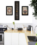 Set Of Three The Primitive Kitchen Black Framed Print Kitchen Wall Art - Homeroots - Flyclothing LLC