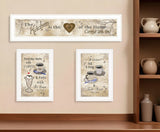 Set Of Three Love of Nature Kitchen White Framed Print Kitchen Wall Art - Homeroots