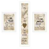 Set Of Three Love of Nature Kitchen White Framed Print Kitchen Wall Art - Homeroots