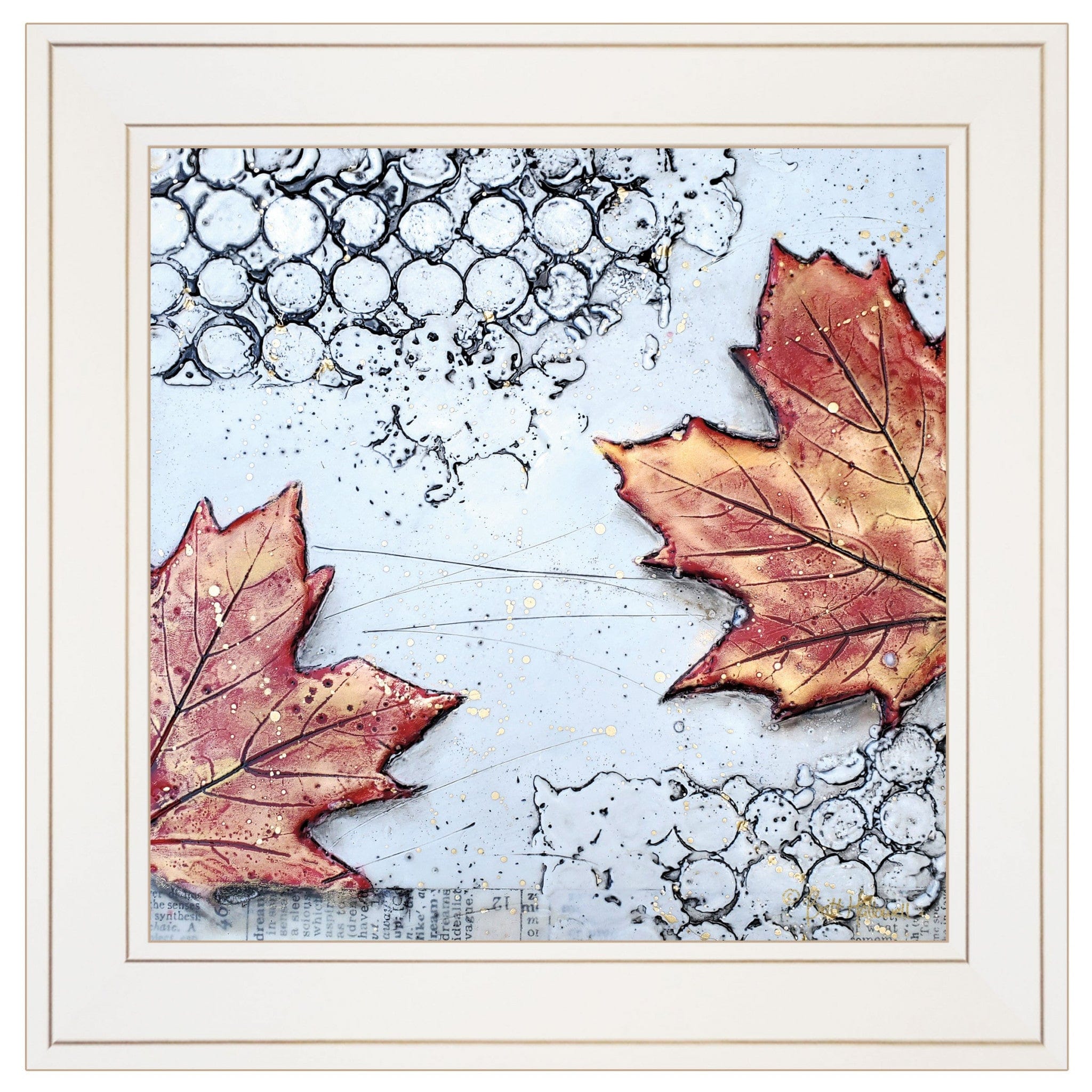 Channeling Fall 3 White Framed Print Wall Art - Homeroots
