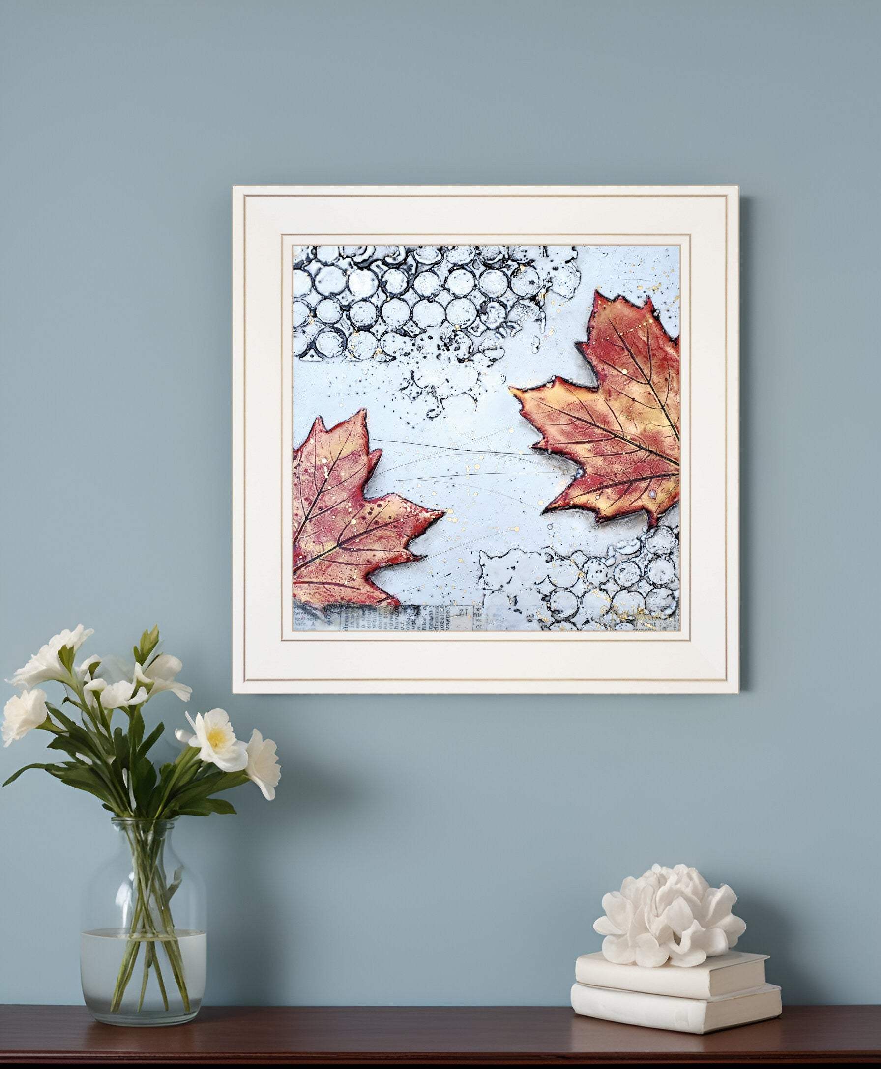 Channeling Fall 3 White Framed Print Wall Art - Homeroots - Flyclothing LLC