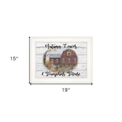 Autumn Leaves 2 White Framed Print Wall Art - Homeroots