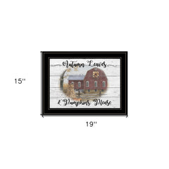 Autumn Leaves 3 Black Framed Print Wall Art - Homeroots
