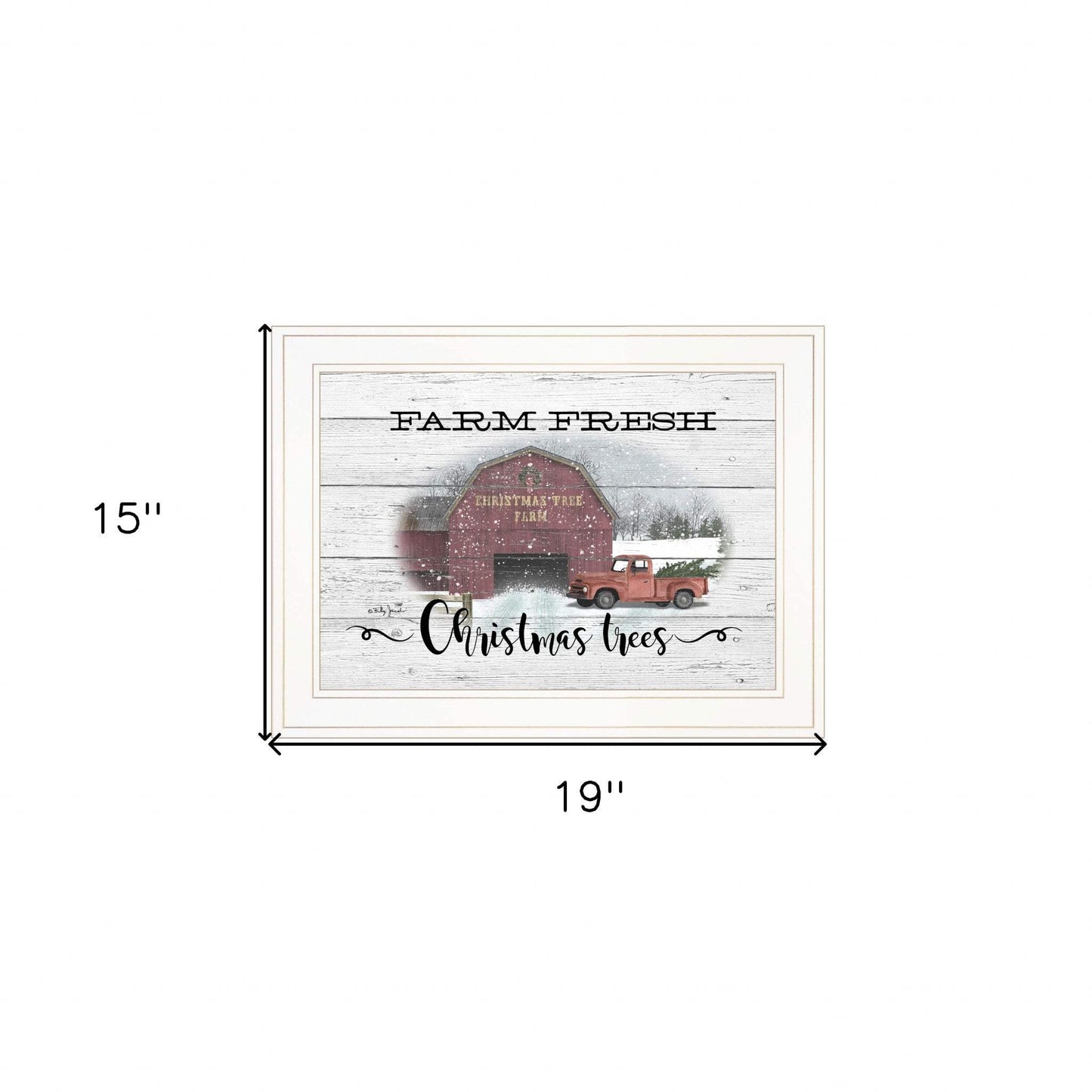 Farm Fresh Christmas Trees 2 White Framed Print Wall Art - Homeroots - Flyclothing LLC