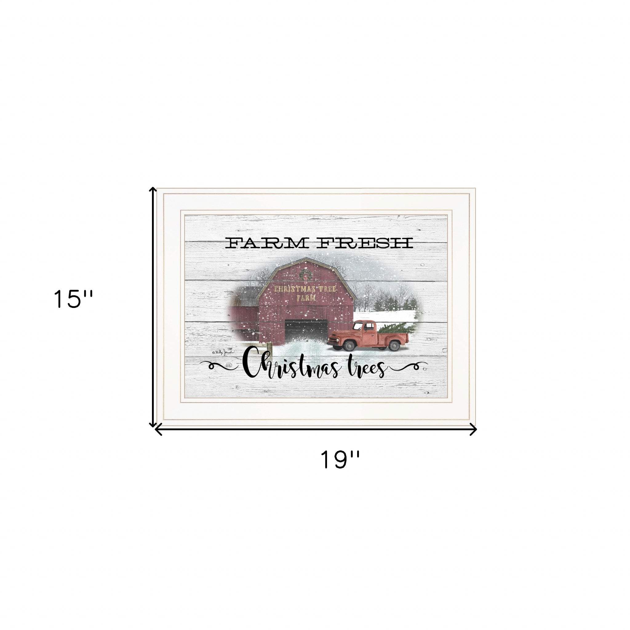 Farm Fresh Christmas Trees 2 White Framed Print Wall Art - Homeroots - Flyclothing LLC