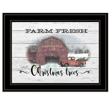 Farm Fresh Christmas Trees 3 Black Framed Print Wall Art - Homeroots