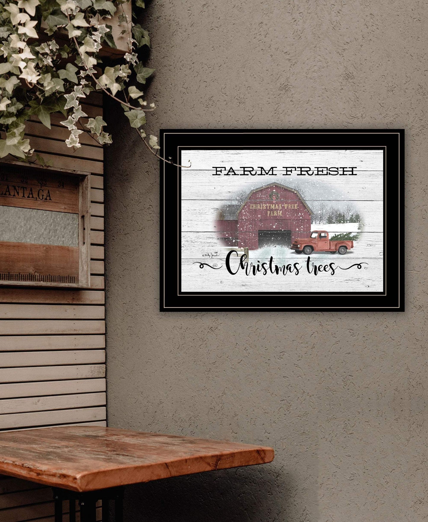 Farm Fresh Christmas Trees 3 Black Framed Print Wall Art - Homeroots - Flyclothing LLC