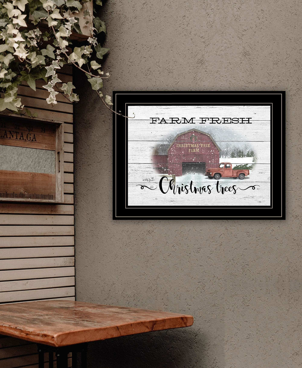 Farm Fresh Christmas Trees 3 Black Framed Print Wall Art - Homeroots - Flyclothing LLC