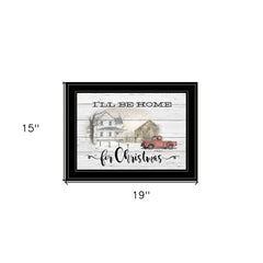 Ill be home for Christmas 3 Black Framed Print Wall Art - Homeroots