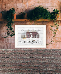 Let It Snow 2 White Framed Print Wall Art - Homeroots